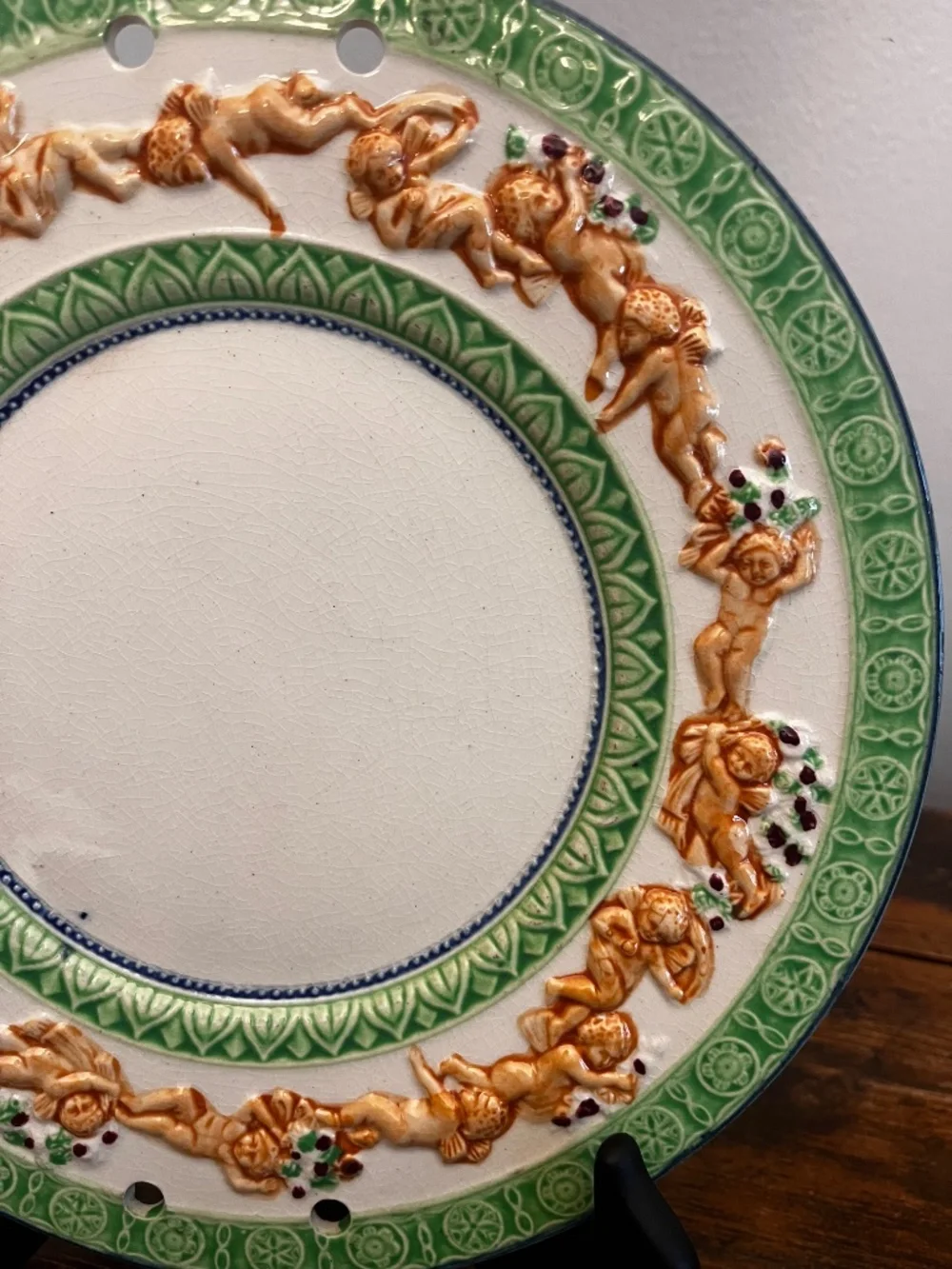 Stunning Vintage Made in Japan Cherub Wall Hanging Plate – 10.25”